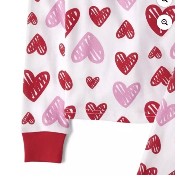 The Children’s Place Girls Asst. Red Hearts Long Sleeve Pajamas Size 6X/7 NEW - Picture 5 of 7